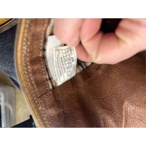 UGG Darcie Womens Tall Riding Boots Chestnut Brown Distressed Leather size 7 - Picture 9 of 10